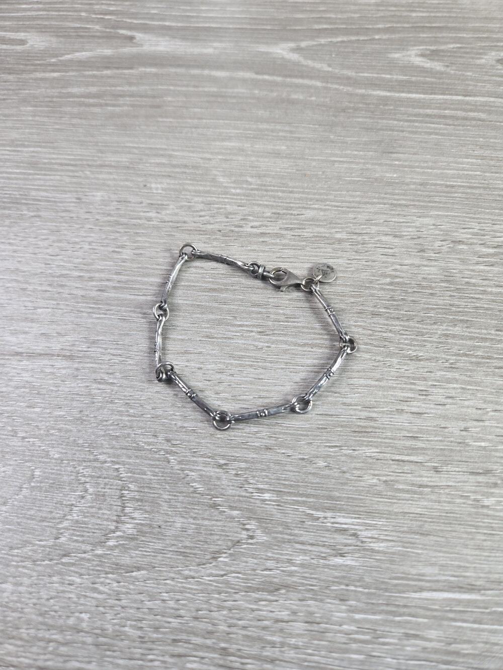 Silpada Sterling 925 Silver Dot Bar Link Bracelet B1696 7.25 inch